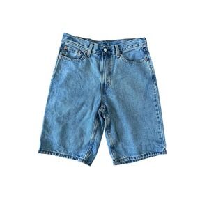 Levis 469 Loose Fit Denim Shorts Medium Wash Blue W30 L12